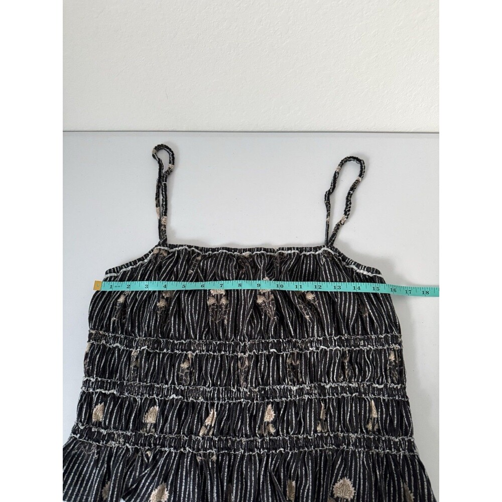 Free‎ People We The Free Dolce Vita Cami Tank Top Smocked Black Floral size XL - Picture 6 of 8